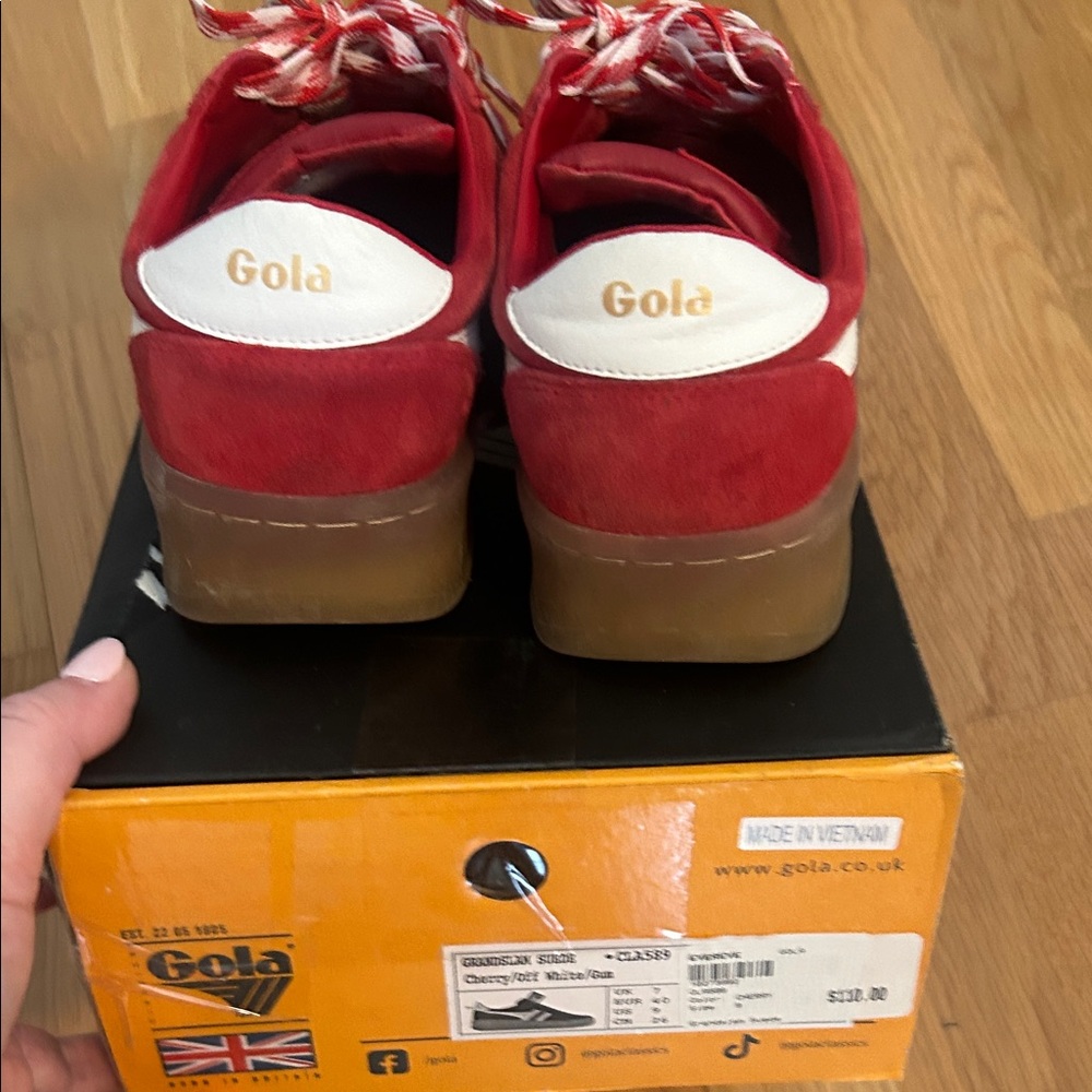 Gola Cherry Red and White Casual Sneakers